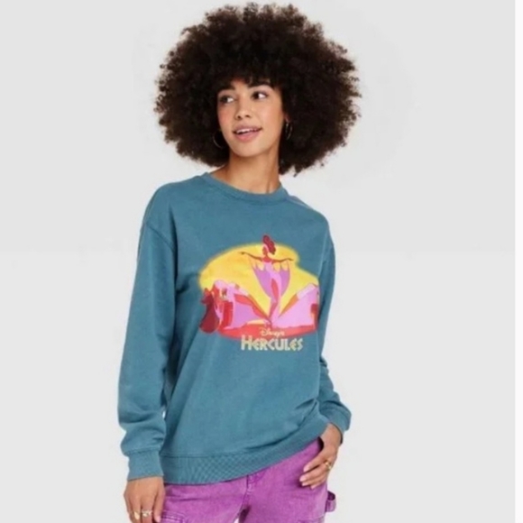 Disney Tops - Disney oversized Hercules Sweatshirt nwt